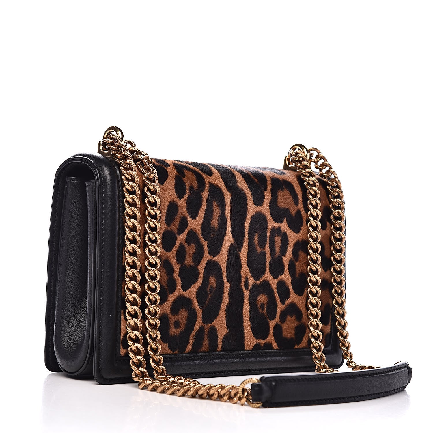 Dolce & Gabbana Pony Hair Leopard Print Medium Devotion Bag 3 of 10