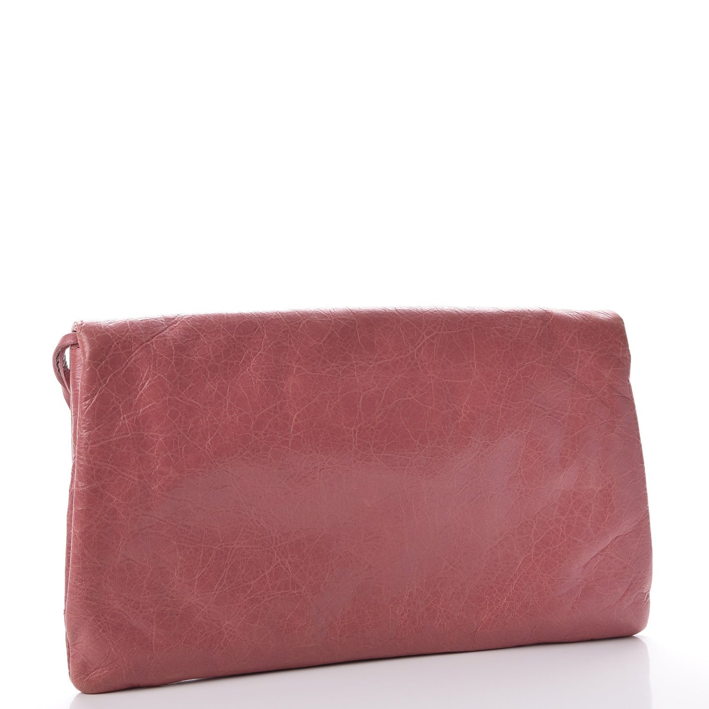 Agneau Giant 12 Silver Hardware Envelope Clutch Rose Bruyere