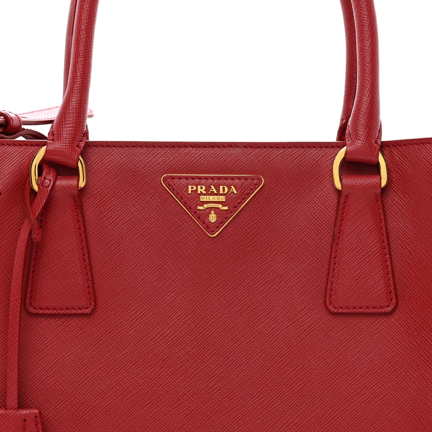Saffiano Lux Medium Tote Fuoco