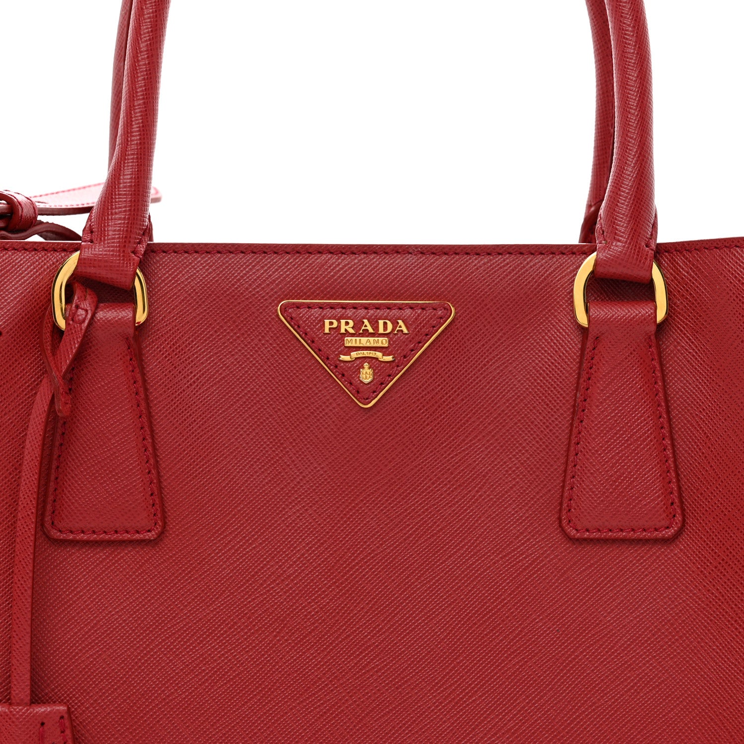 Prada Saffiano Lux Medium Tote Fuoco 5 of 11