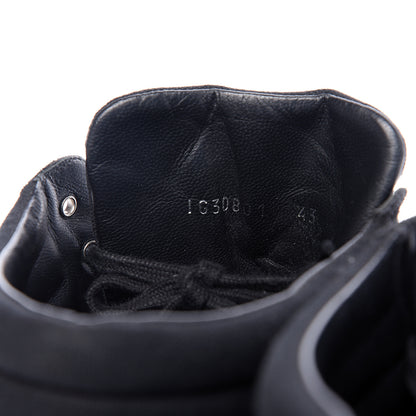 Chanel Toile Suede Calfskin Mens High Top Sneakers 43 Black 6 of 9