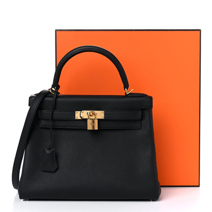 Hermes Togo Kelly Retourne 28 Black 36 of 36