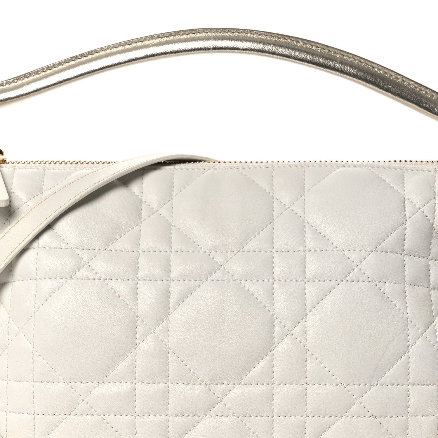 Christian Dior Lambskin Cannage Medium Dior Vibe Hobo Bag Latte 8 of 16