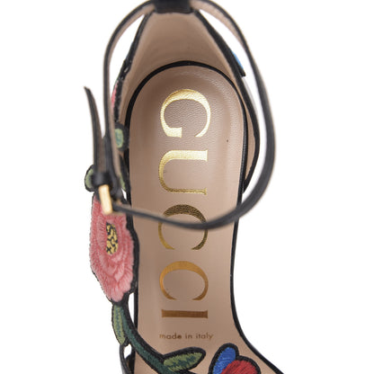 Gucci Malaga Kid Ophelia High Heel Sandals 35 Black 7 of 9
