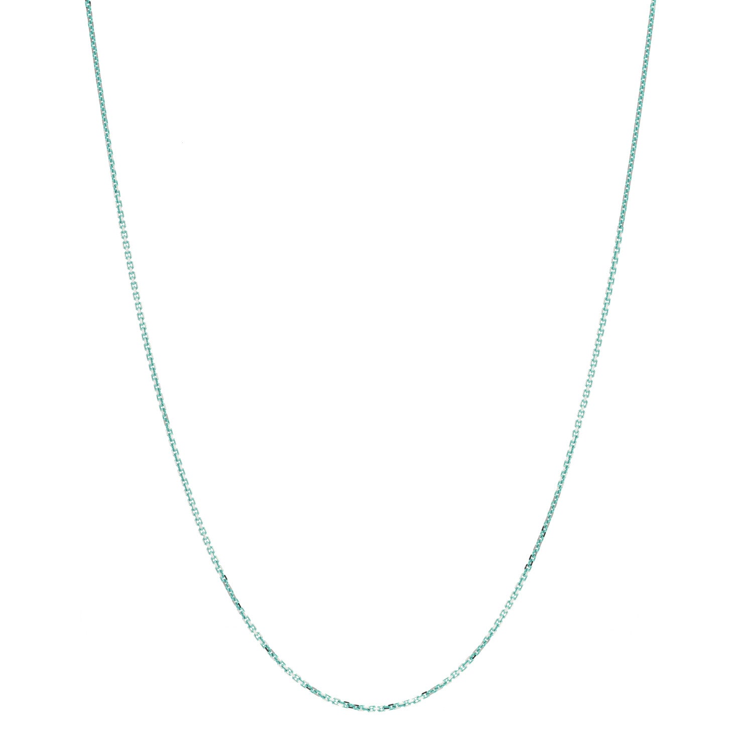 Tiffany Sterling Silver Enamel 1.75mm Chain Necklace Blue 30" 1 of 6