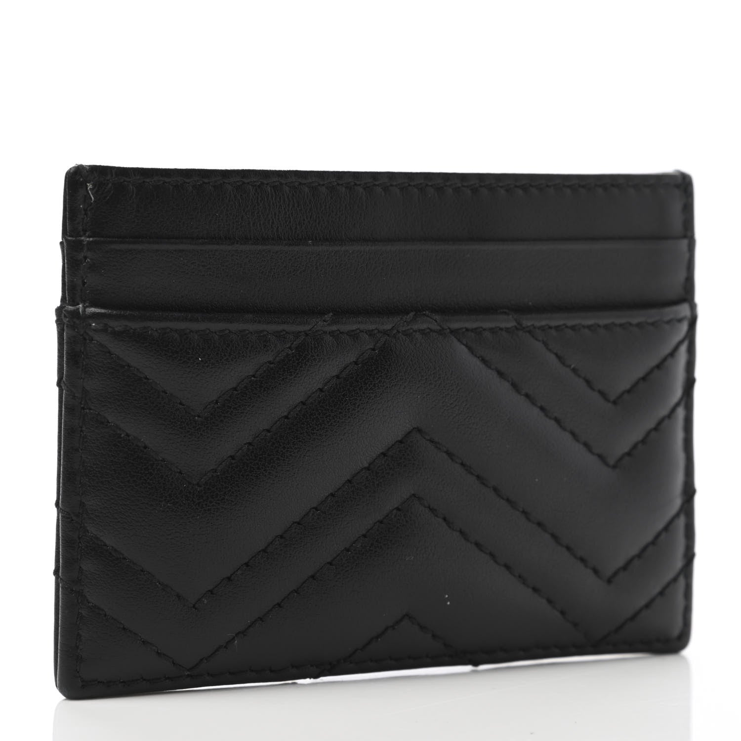 Gucci Calfskin Matelasse GG Marmont Card Holder Black 3 of 7