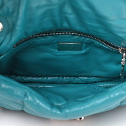 Prada Nappa Bomber Sound Chain Flap Shoulder Bag Turchese 5 of 10