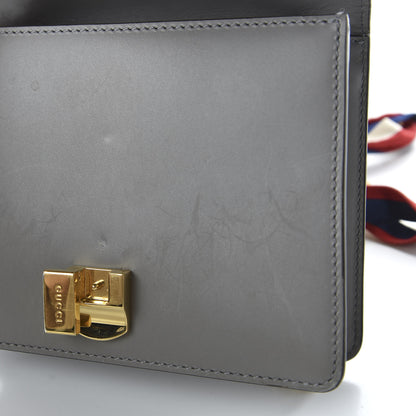 Gucci Calfskin Mini Sylvie Chain Shoulder Bag Deep Grey 13 of 14