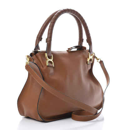 Chloe Calfskin Medium Marcie Satchel Tan 3 of 12