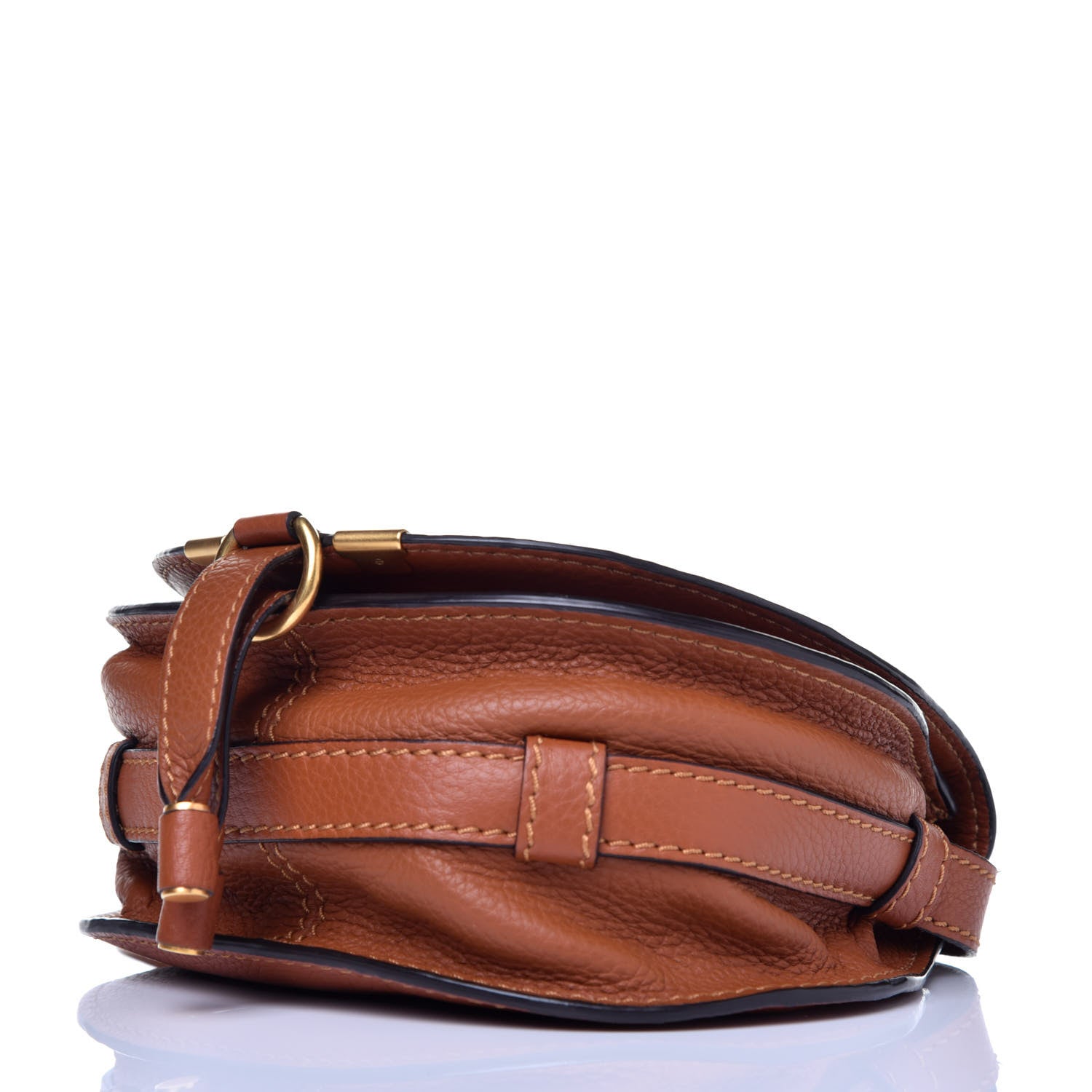 Chloe Calfskin Mini Marcie Round Crossbody Bag Tan 9 of 9
