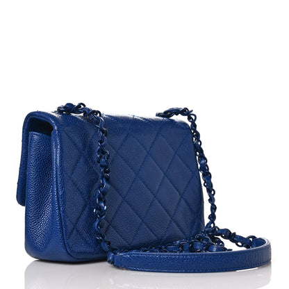 Chanel Caviar Quilted Incognito Mini Square Flap Dark Blue 3 of 9