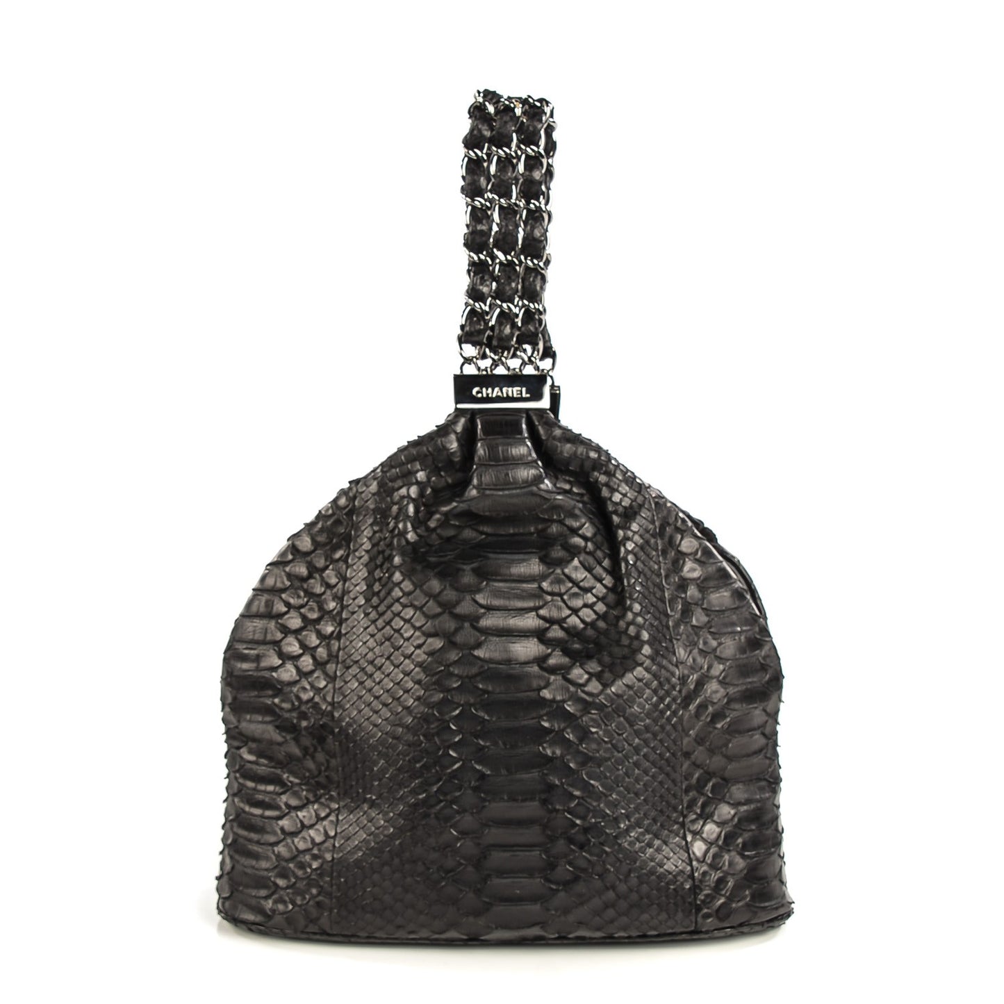 Python Mini Rock and Chain Hobo Black