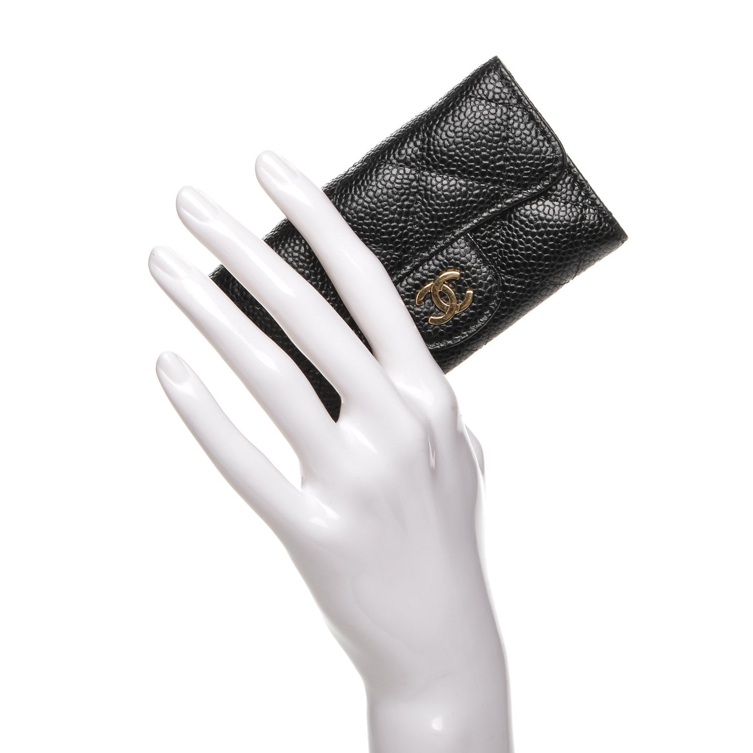 Chanel Caviar Quilted 6 Key Holder Black 2 of 8