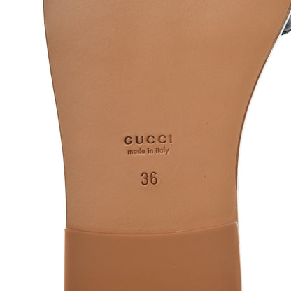 Gucci Malaga Kid Fringe Horsebit Slide Sandals 36 Black 6 of 10