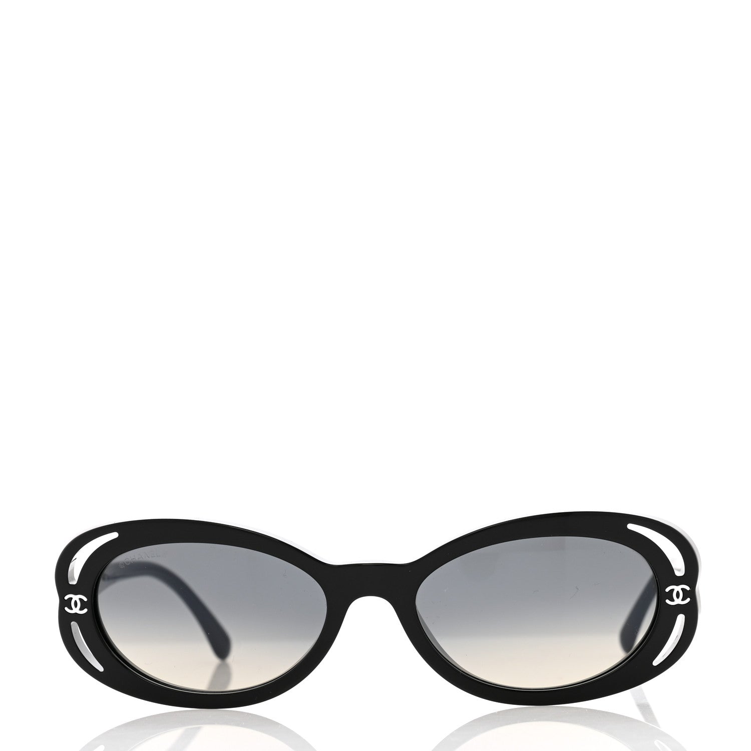 Chanel Acetate Oval Sunglasses 71571A Black 2 of 7