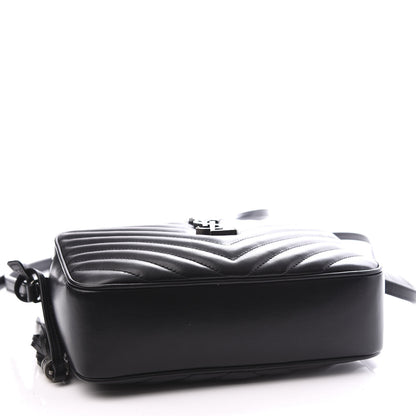 Saint Laurent Calfskin Matelasse Monogram Lou Camera Bag Black 3 of 11