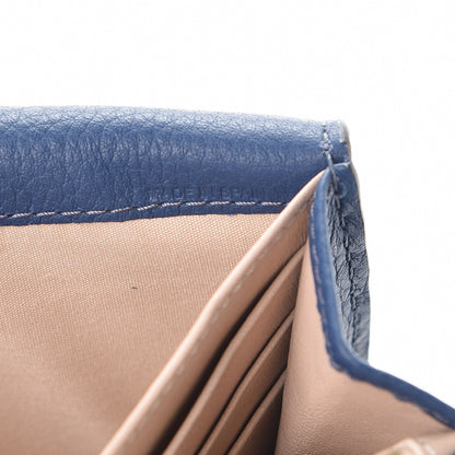 Chloe Calfskin Marcie Continental Flap Wallet Royal Navy 8 of 8