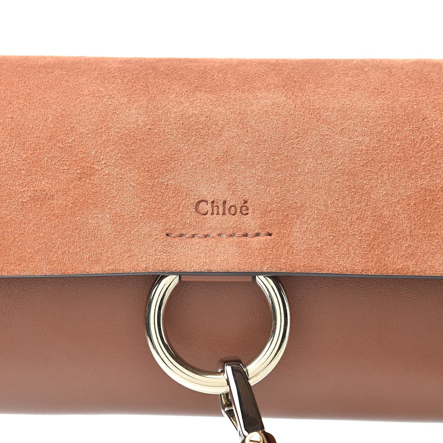 Suede Calfskin Mini Faye Shoulder Bag Tobacco