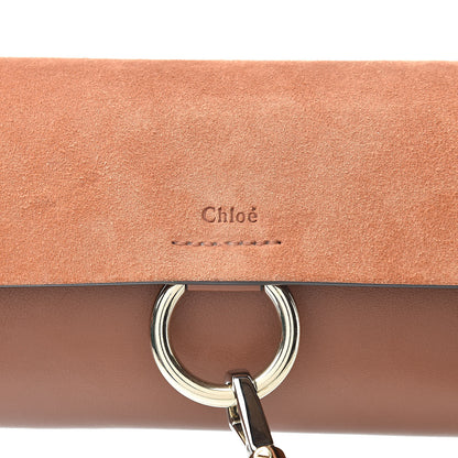 Chloe Suede Calfskin Mini Faye Shoulder Bag Tobacco 8 of 12