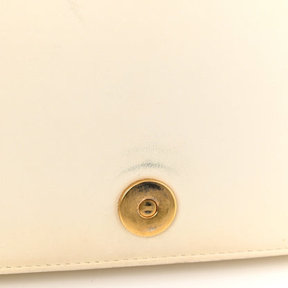 Christian Dior Lambskin Studded Diorama Wallet on Chain Pouch Off White 10 of 17