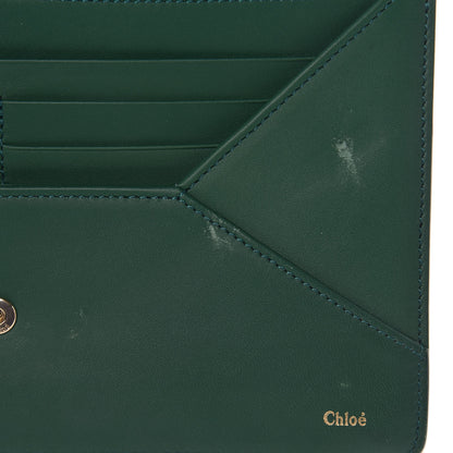 Chloe Calfskin Chain Wallet Green 11 of 14