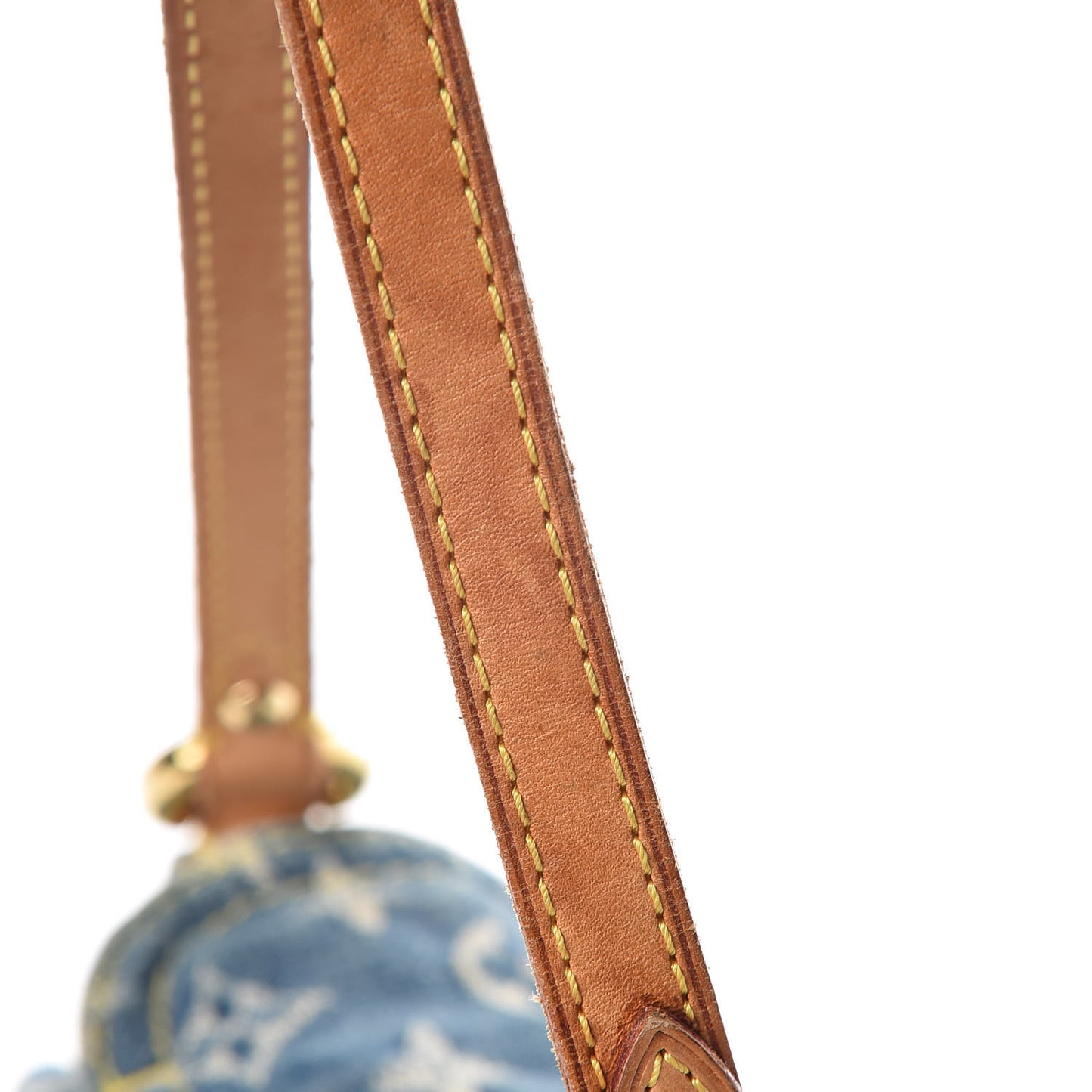 Monogram Denim Mini Pleaty Blue