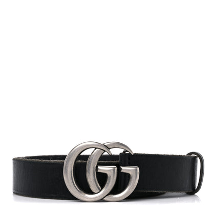 Gucci Faded Calfskin Double G 30mm Belt 85 34 Black 1 of 7