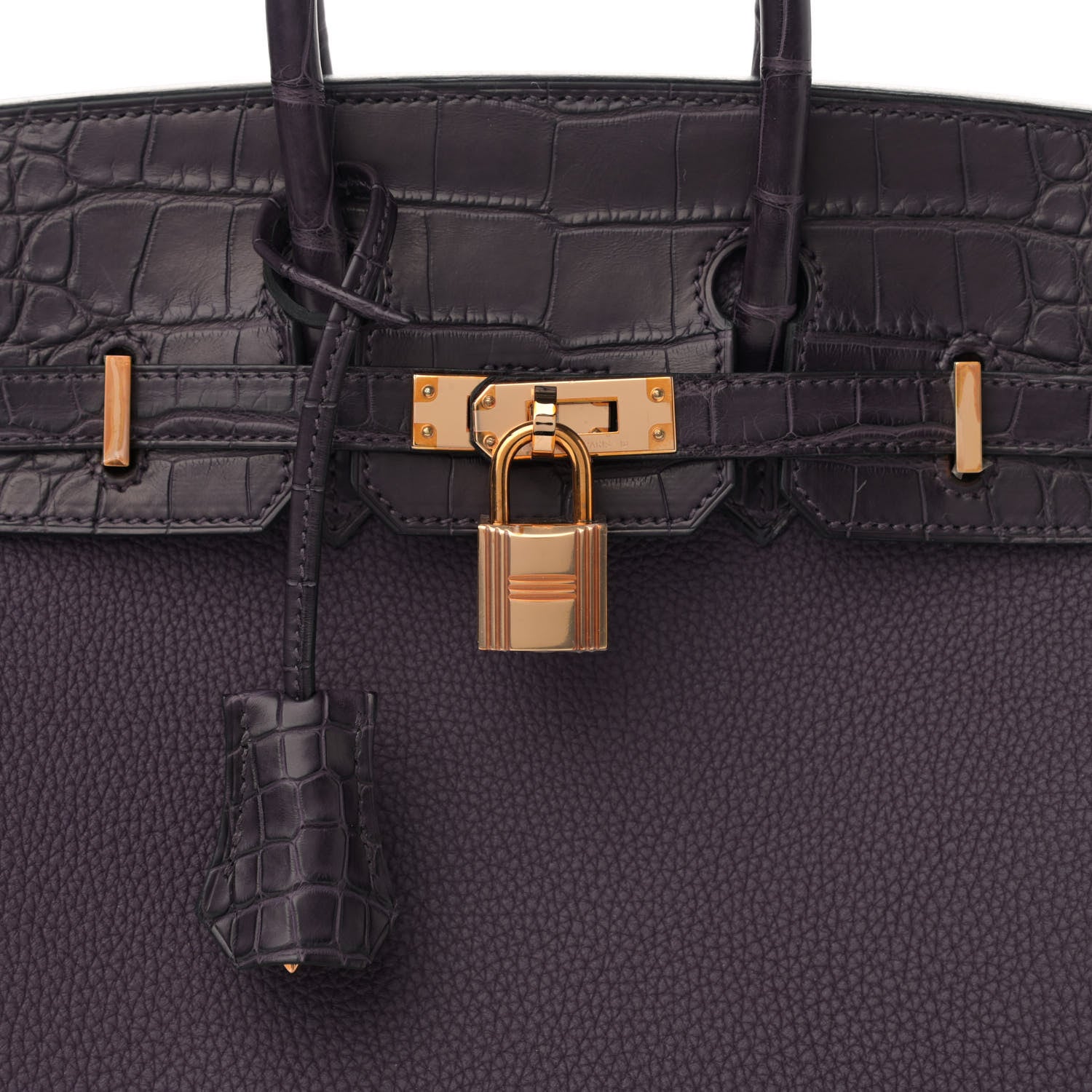 Hermes Togo Matte Alligator Birkin Touch 25 Raisin 8 of 11