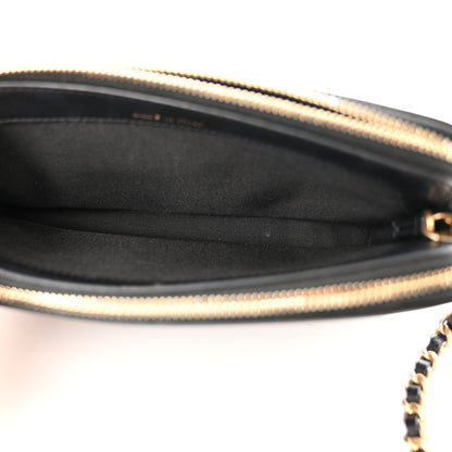 Chanel Caviar Quilted CC Filigree Clutch With Chain Black 5 of 14