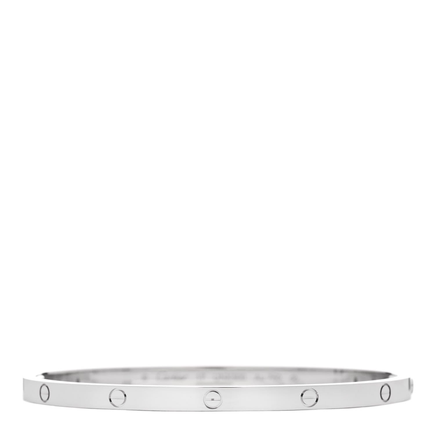 Cartier 18K White Gold Small LOVE Bracelet 17 1 of 5