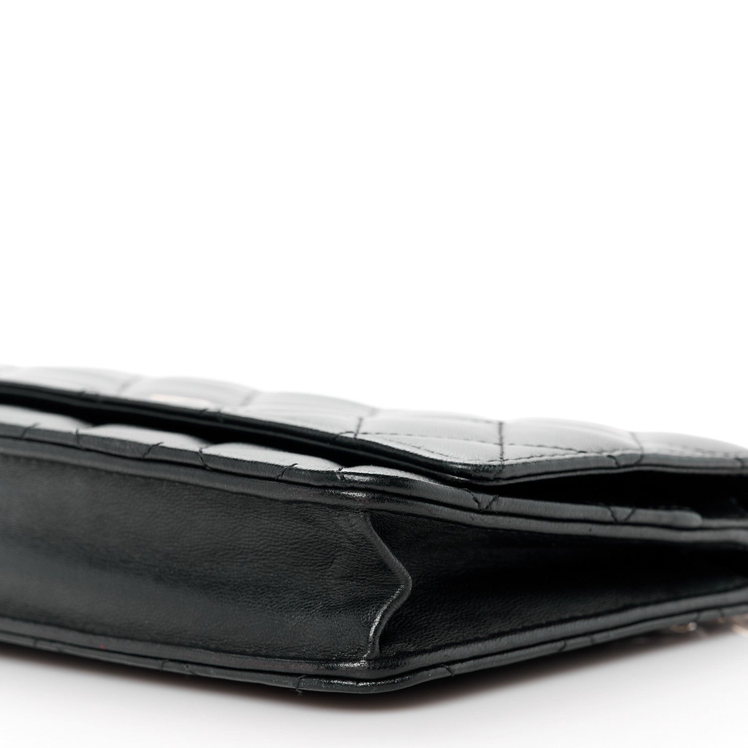 Chanel Lambskin Quilted Wallet On Chain WOC Black 11 of 11