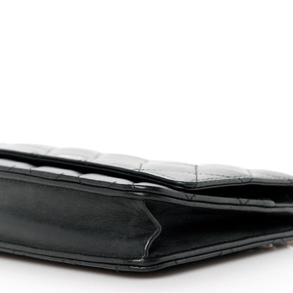Chanel Lambskin Quilted Wallet On Chain WOC Black 11 of 11