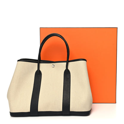 Hermes Twill D Negonda Garden Party 36 MM Tote Beton Black 11 of 11