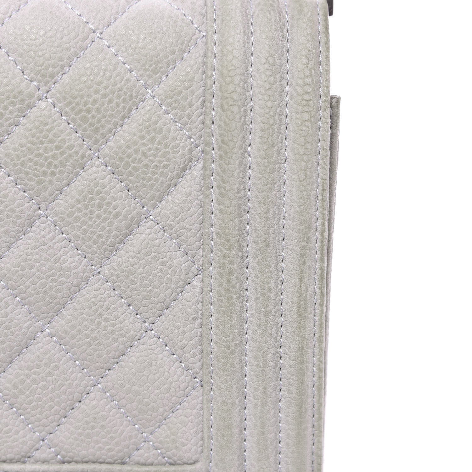 Chanel Iridescent Caviar Quilted Medium Boy Flap Grey 11 of 18