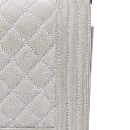Chanel Iridescent Caviar Quilted Medium Boy Flap Grey 11 of 18