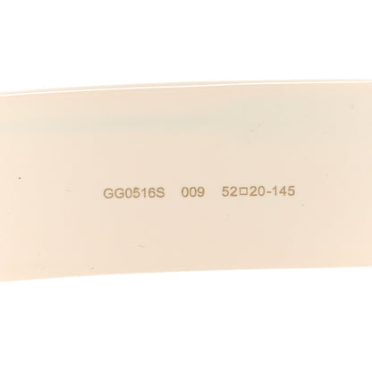 Gucci Acetate Rectangular Crystal Sunglasses GG0516S White 6 of 6