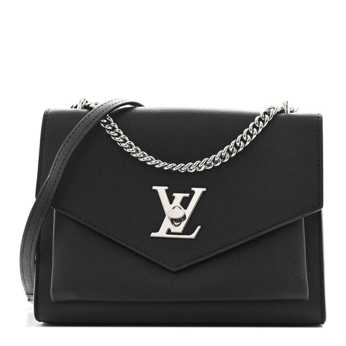 Soft Calfskin My Lockme Chain Bag BB Black