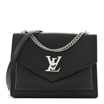 Louis Vuitton Soft Calfskin My Lockme Chain Bag BB Black 1 of 9
