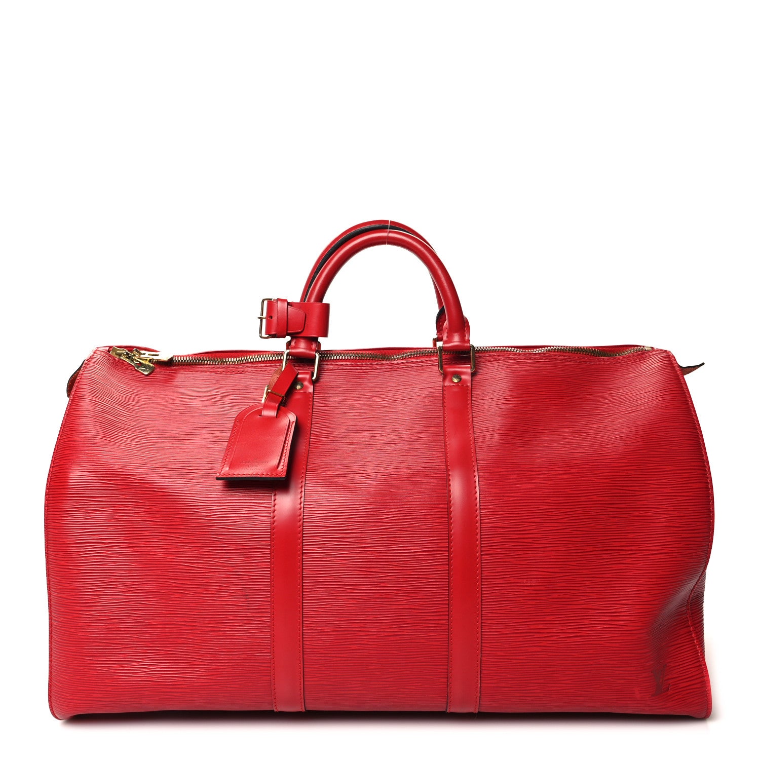 Louis Vuitton Epi Keepall 50 Castillan Red 1 of 11