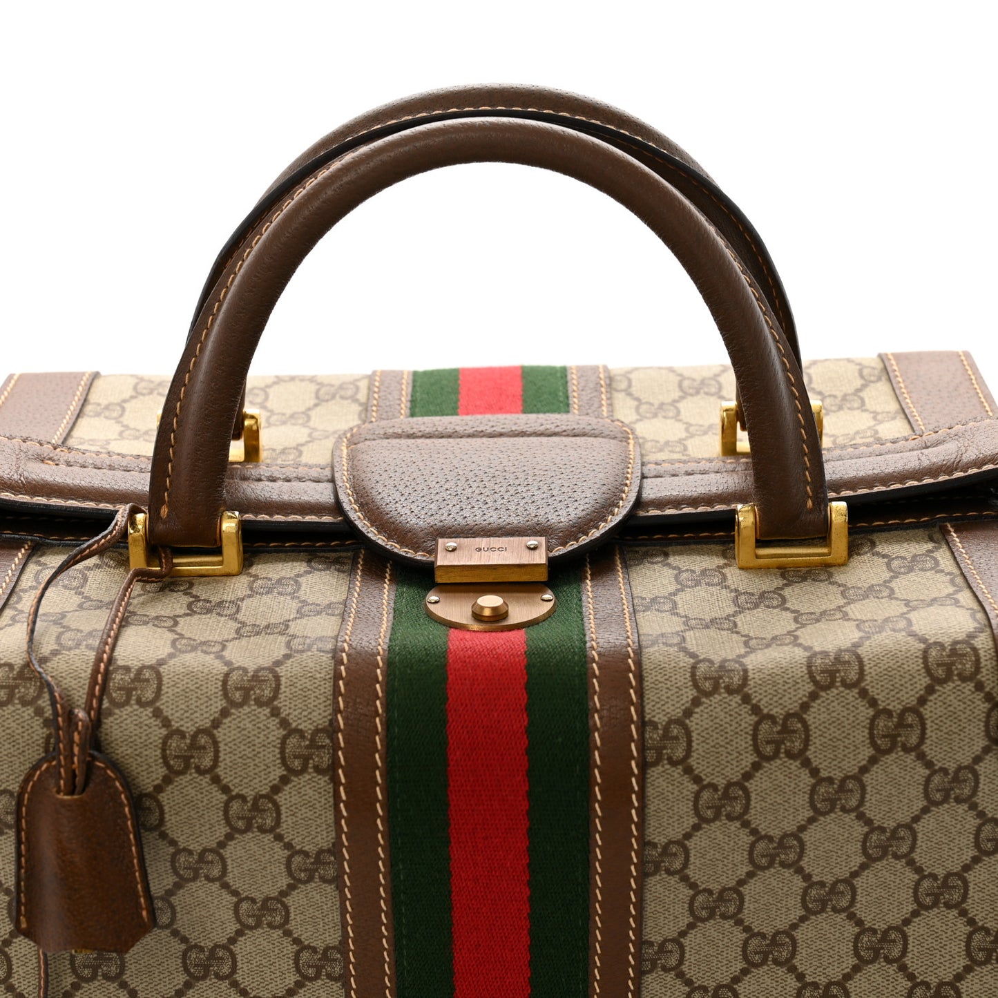Monogram Web Train Cosmetic Case Brown