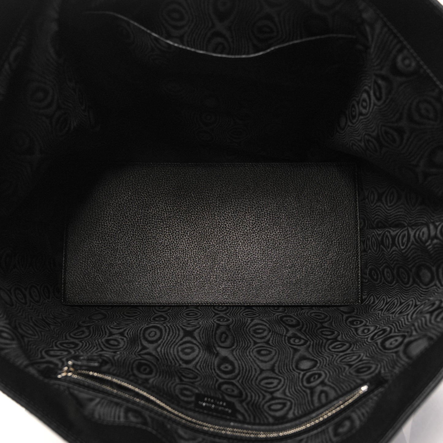 X BALENCIAGA BB Monogram Web Graffiti Large Ophidia Shopping Tote Black