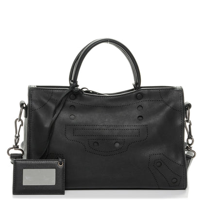 Balenciaga Veau Soyeux Perforated Blackout Hardware S City Black 1 of 7