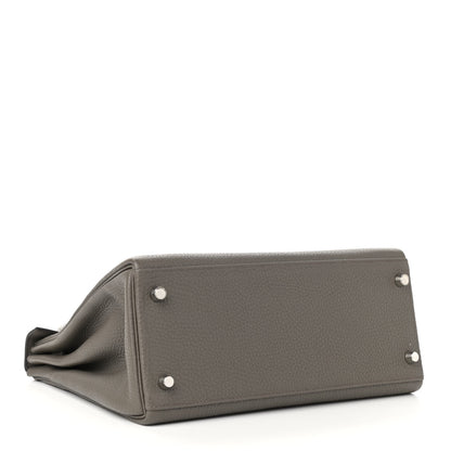 Hermes Taurillon Clemence Kelly Retourne 28 Etain 3 of 14