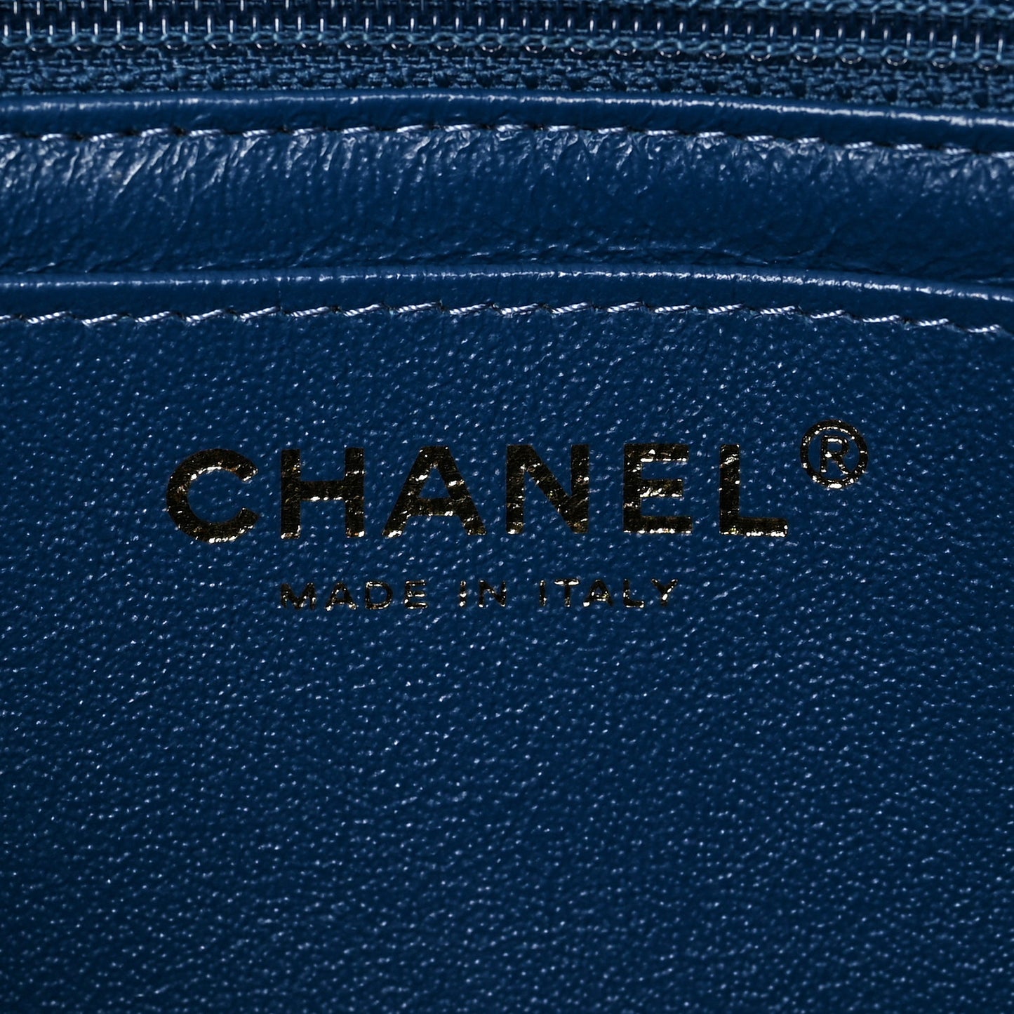 Patent Calfskin Quilted Mini Rectangular Flap Navy Blue