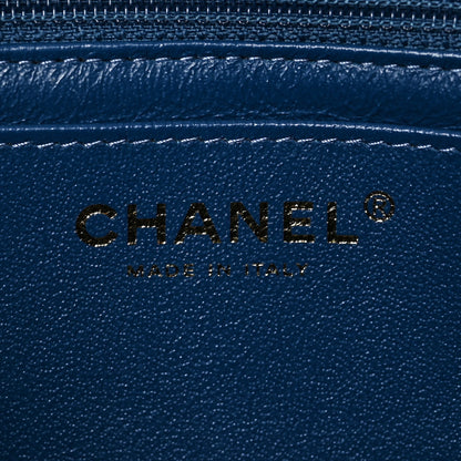 Chanel Patent Calfskin Quilted Mini Rectangular Flap Navy Blue 6 of 9