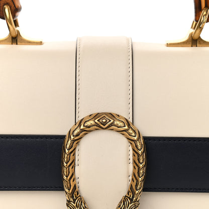 Gucci Calfskin Bamboo Web Medium Dionysus Top Handle Bag White Blue Hibiscus Red 9 of 13