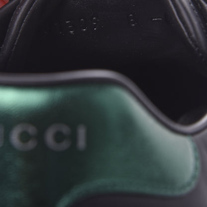 Gucci Calfskin Kingsnake Mens Ace Sneakers 8 Black Multicolor 8 of 9