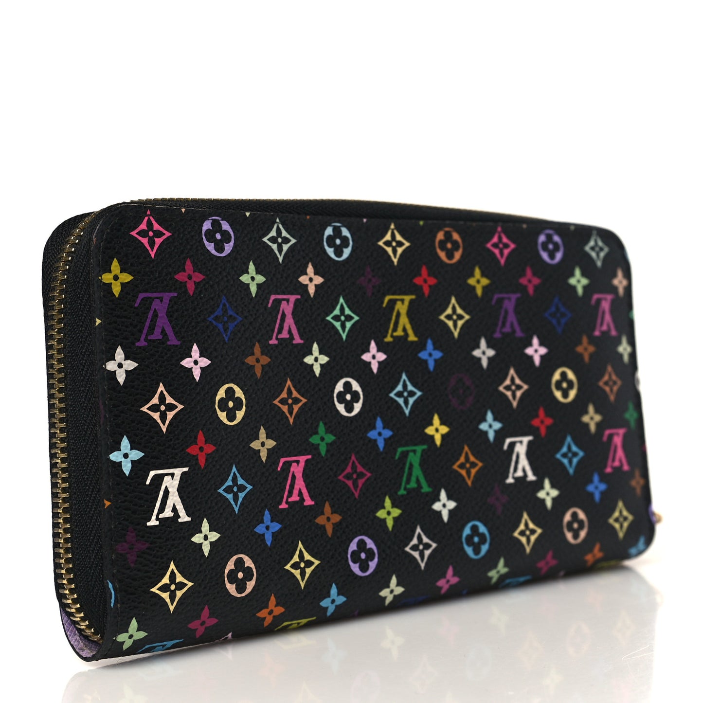 Monogram Multicolor Zippy Wallet Black Violet