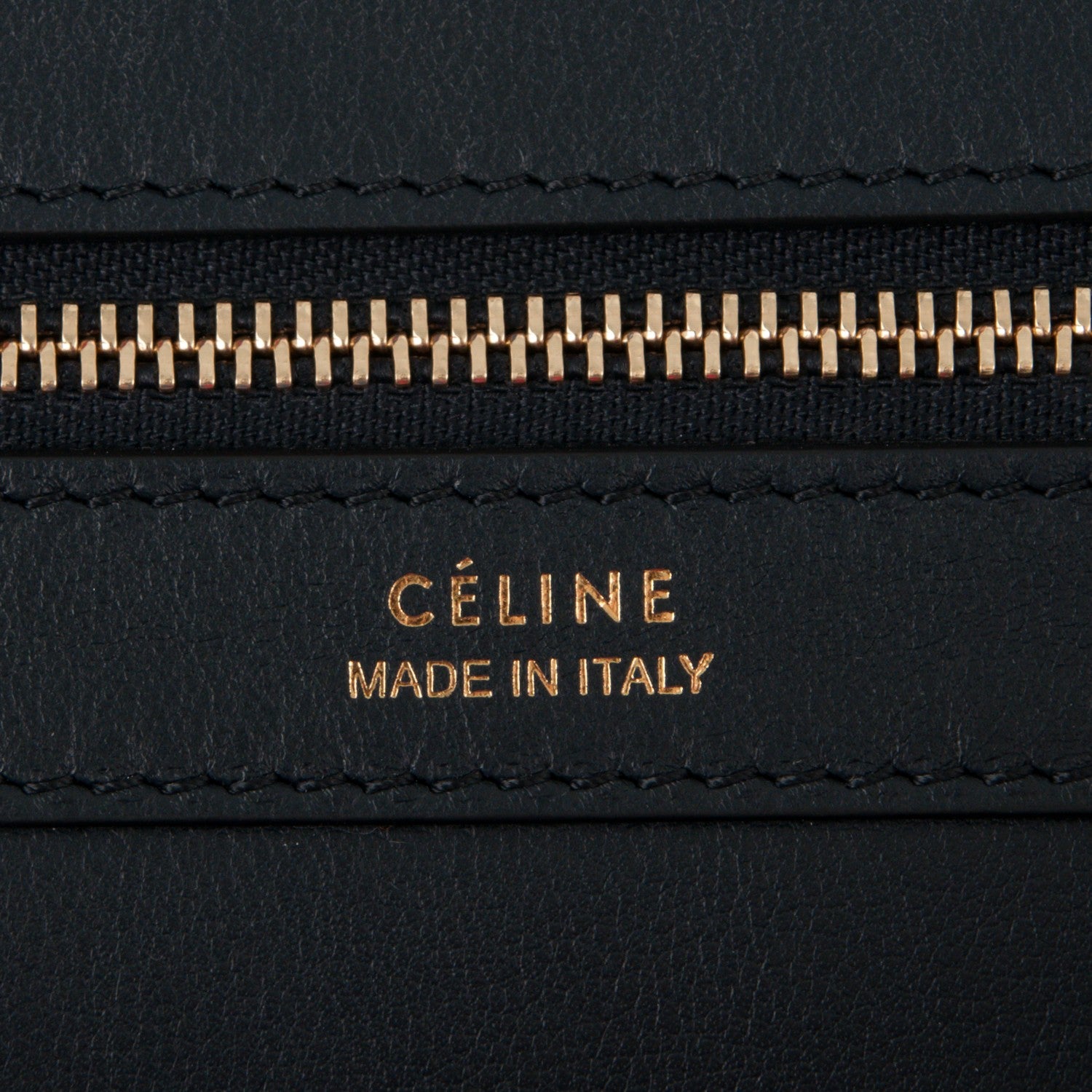 Celine Textile Striped Small Horizontal Cabas Phantom Navy Blue 6 of 7