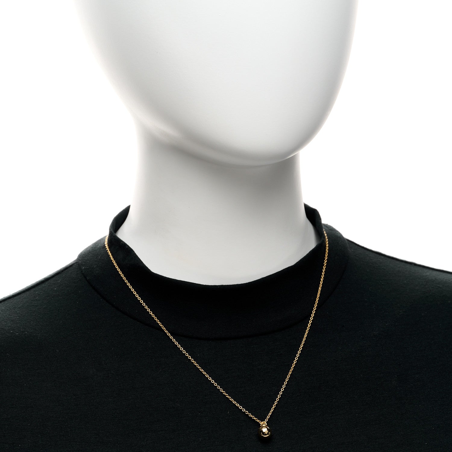 てぃふぁにーページ Tiffany 18K Yellow Gold 8mm HardWear Ball Pendant Necklace 1883557